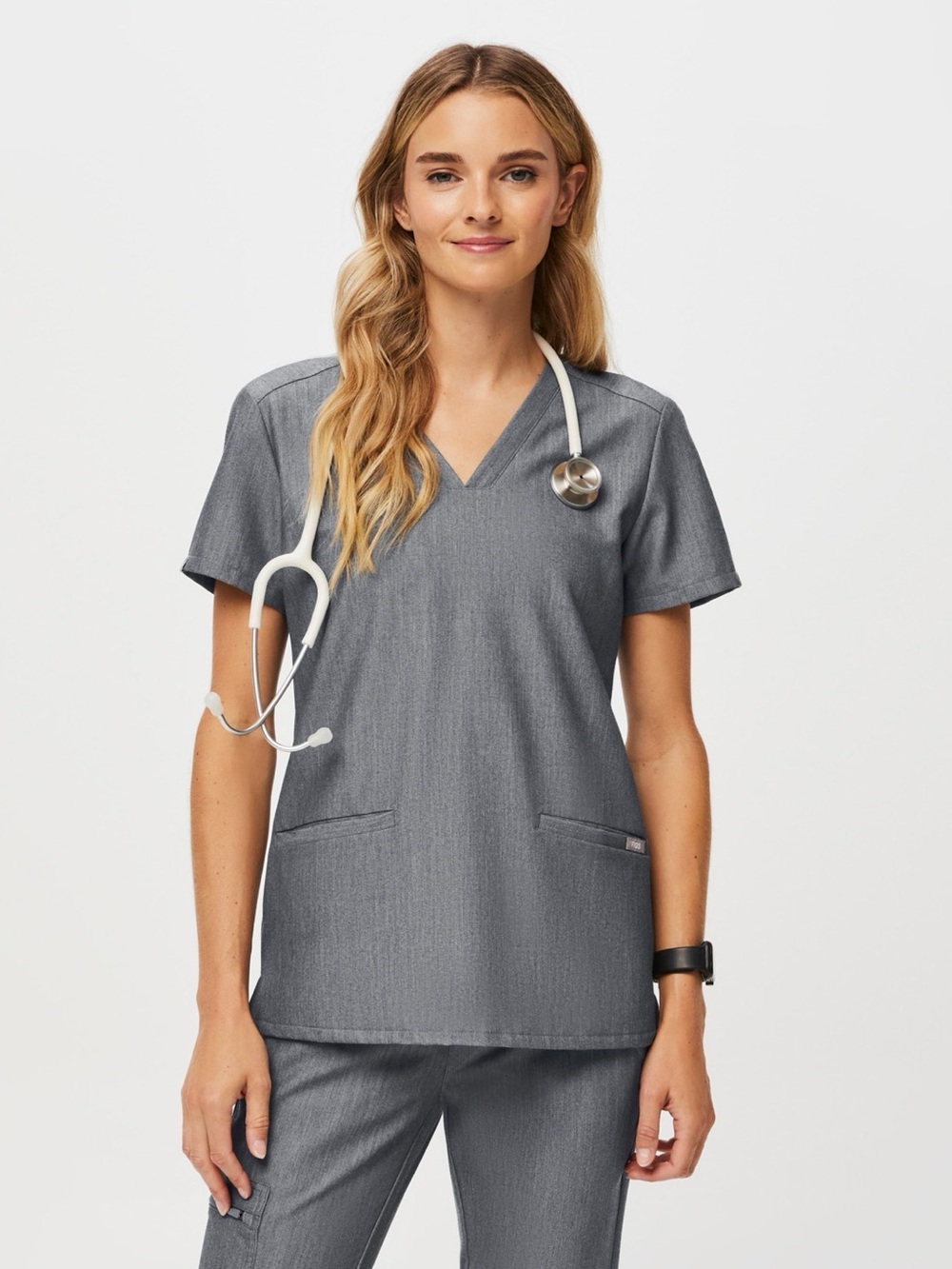 Figs Women’s Casma Scrub Top - Graphite